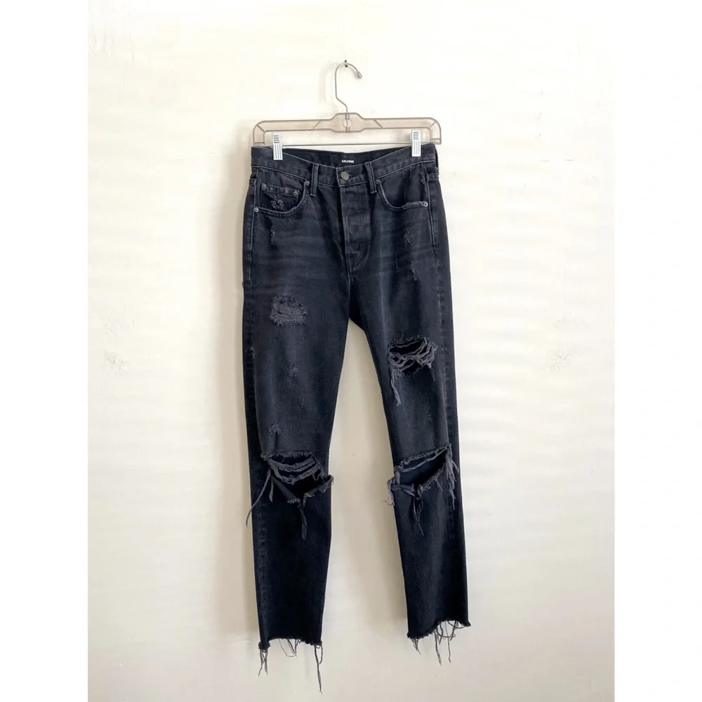 GRLFRND Denim Karolina Jeans in Travelin' Band Ripped Black jeans - Picture 8 of 9